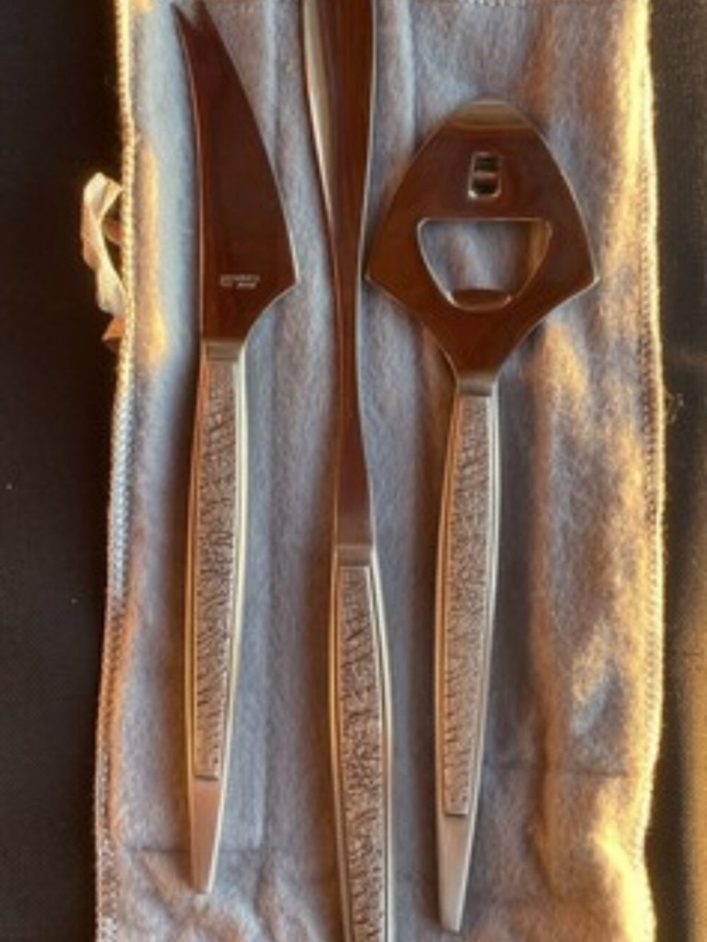 Arthur Salm Stainless Steel Midcentury Bar Set Felt Pouch Box The Dynasty Japan